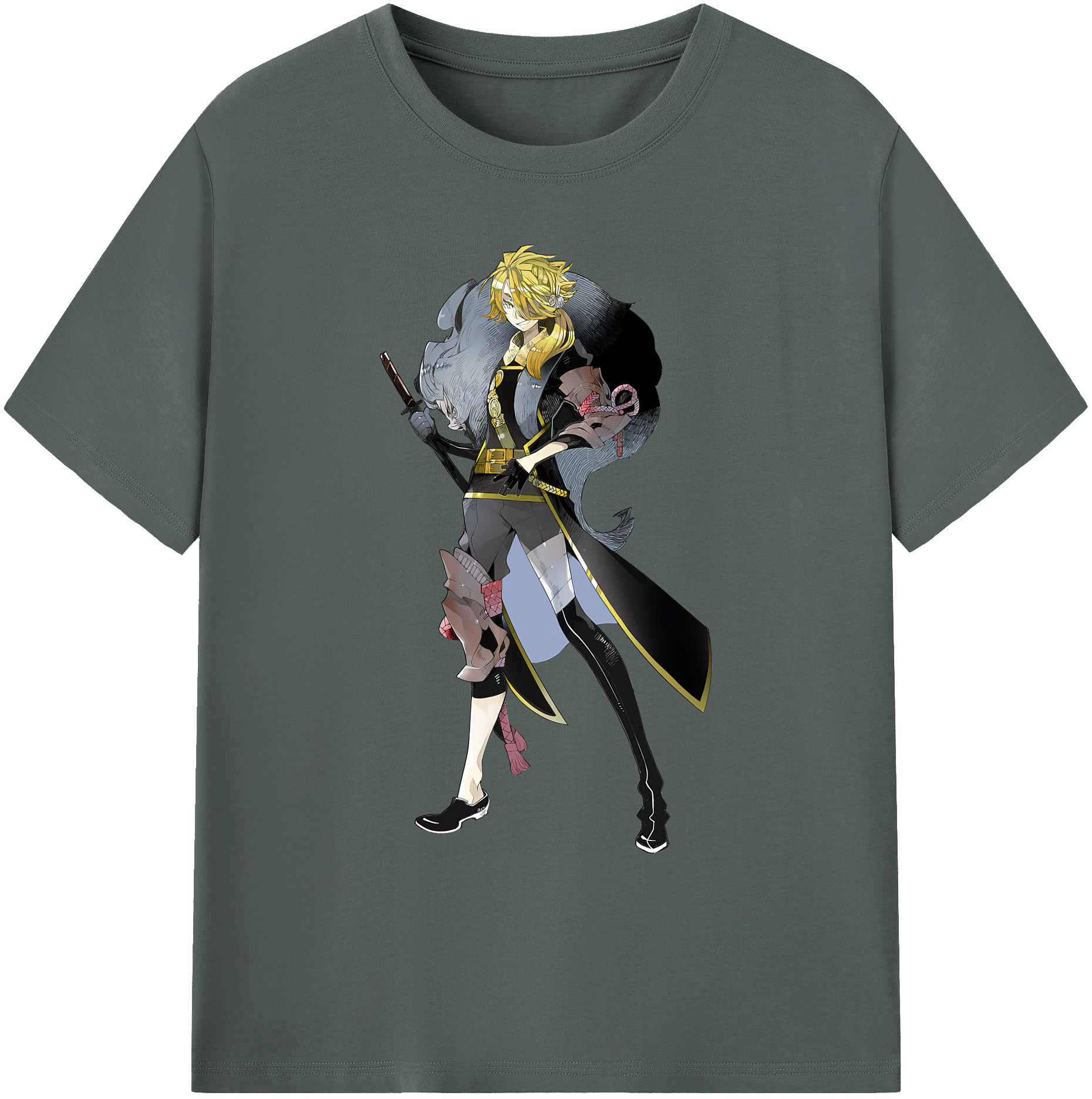 （画像用） 刀剣乱舞 Touken Ranbu 綿100％ メンズ半袖Tシャツ｜肌触りやわらか＆通気性